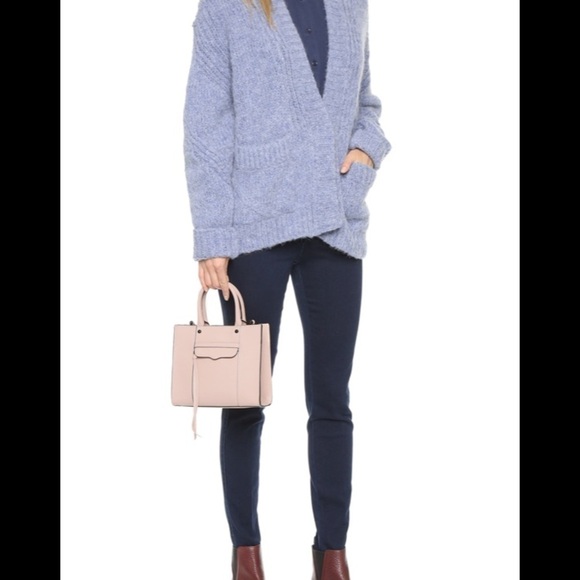 Rebecca minkoff Mab Side Zipper Tote Tassel Pull Pink Adjustable Strap Purse - Picture 4 of 14